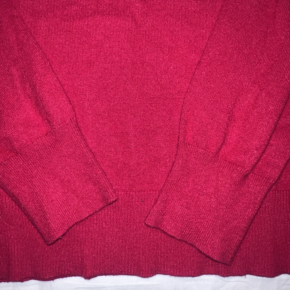 Rae Dunn Red "LOVE" Sweater Sz M Soft Stretch Valentine GrandmaCore - Picture 5 of 7